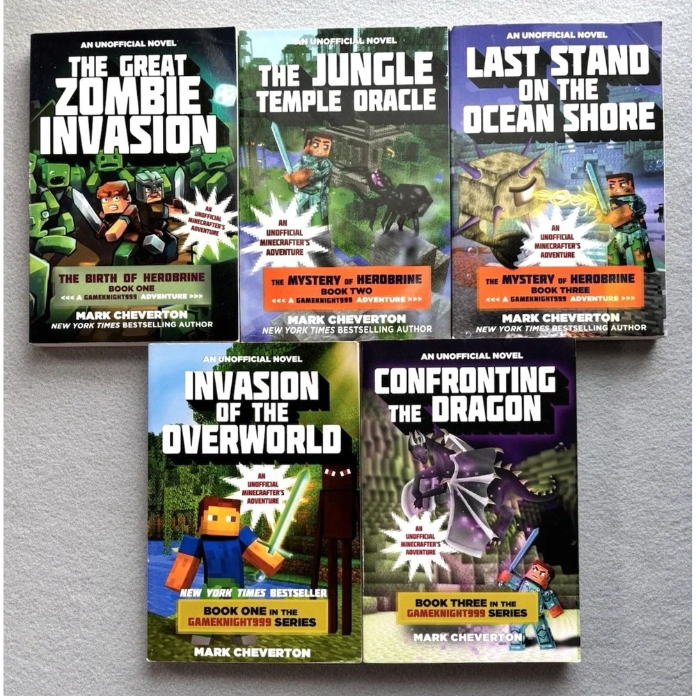 Unofficial Minecraft Books Gameknight999 Birth Mystery Herobrine Lot of 5 EUC